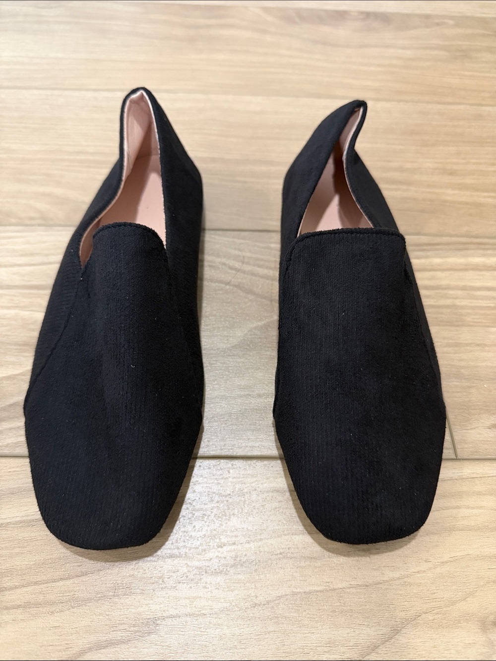 Black Suede Slip-On Loafers